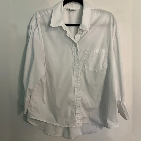 Liverpool of Los Angeles Woven‎ Button Down Wide Cuff Stretch Classic Blouse - Picture 4 of 8